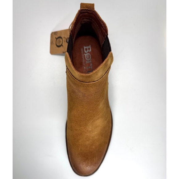 Børn Laney Rust Tobacco Distressed Sueded Leather Chelsea Bootie. Size 8 M - Picture 9 of 13